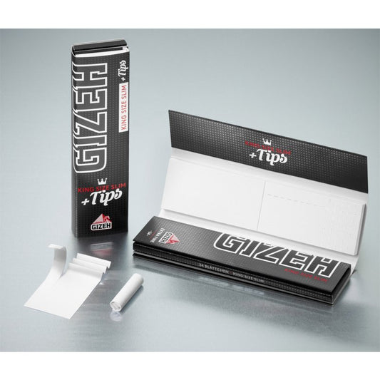 Gizeh Extra Fine King Size Slim Papers + integrierte Tips